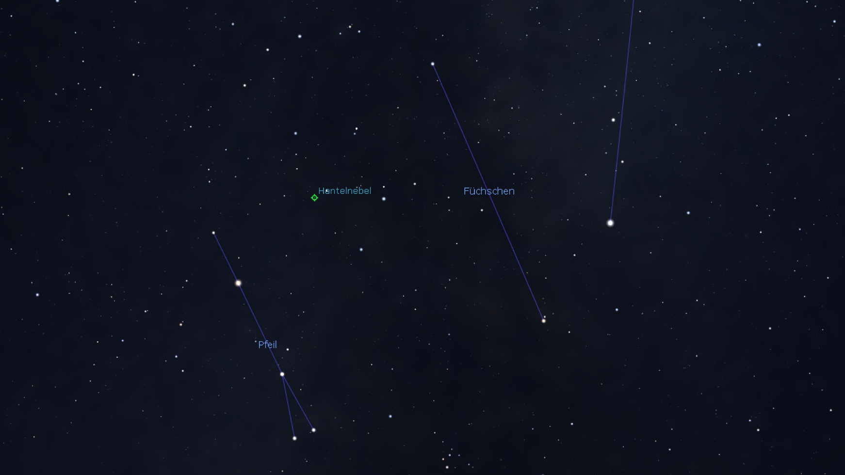 Nébuleuse de l’Haltère, recherche à l'aide de la carte du ciel ou l'application Stellarium