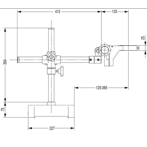 Statif à bras fixe Nikon Überhängendes Stativ  G-US2 , 1-armig, Sockel o. Kopfhalterung