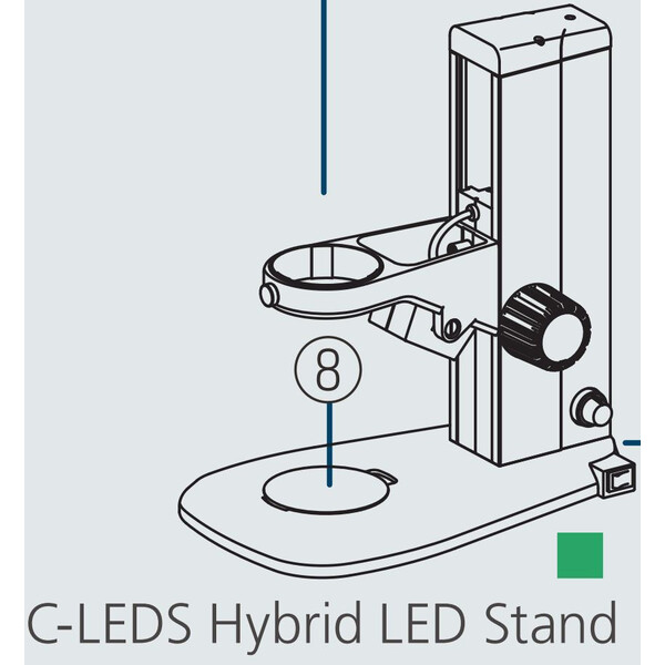 Statif à bras fixe Nikon C-LEDS, Stand LED, incident and transmitted light