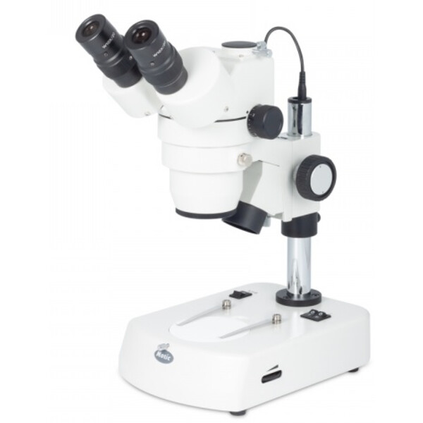 Microscope stéréo zoom Motic SMZ143-N2LED, trino, LED, 10-40x, 4:1