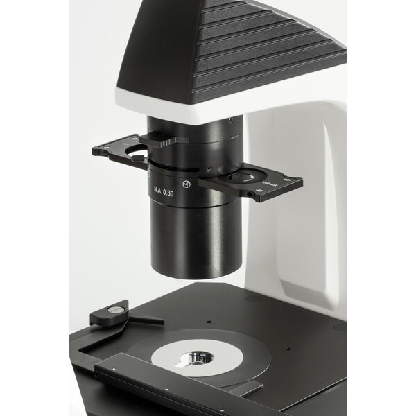 Microscope inversé Kern OCM 167, FL, PH, trino, Abbe-N.A.-0,3-Kondensor fix, 10x-40x, Al, Dl, 5W LED