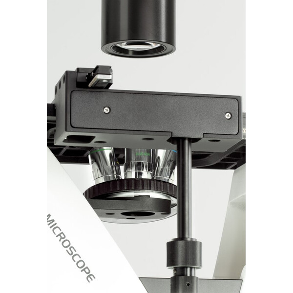 Microscope inversé Kern OCM 167, FL, PH, trino, Abbe-N.A.-0,3-Kondensor fix, 10x-40x, Al, Dl, 5W LED