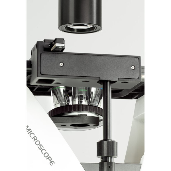 Microscope inversé Kern OCM 168, FL, PH, trino, Abbe-N.A.-0,3-Kondensor fix, 10x-40x, 5W LED, Al/Dl