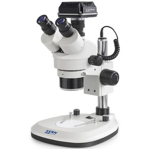 Microscope Kern OZL 466C825, Greenough, Säule, 7-45x, 10x/20, Auf-Durchlicht 3W LED, Ringl., Kamera 5MP, USB 2.0