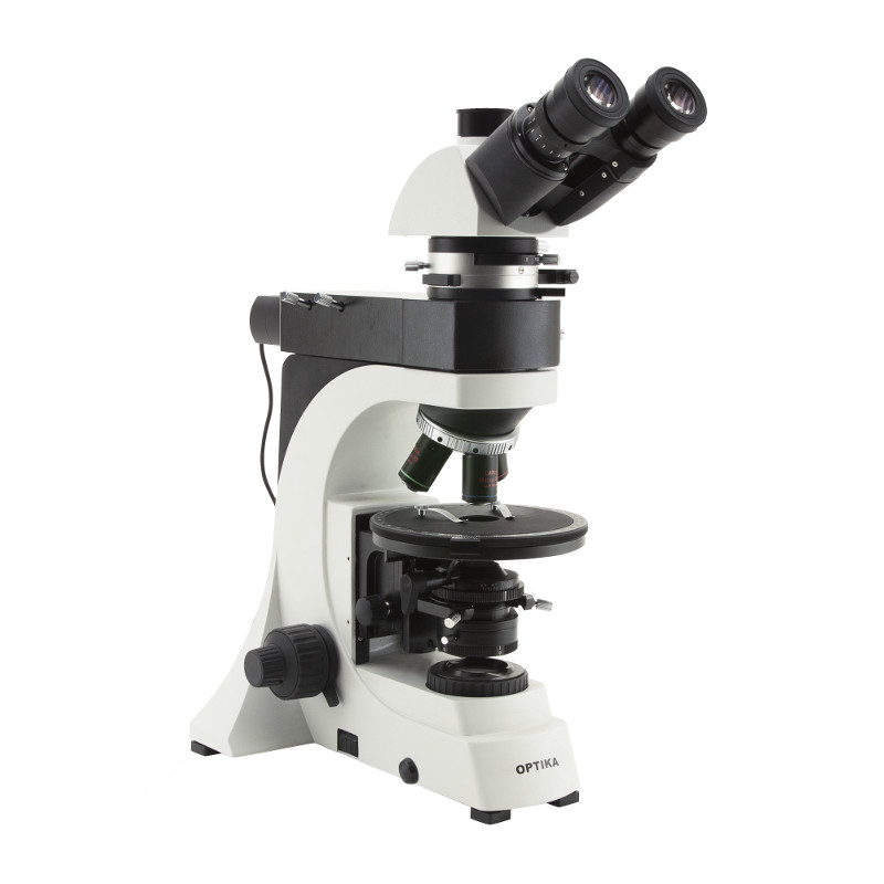 Optika Microscope trinoculaire B-500POL-I, avec tête ERGO pour lumière polarisée et illuminateur X-LED