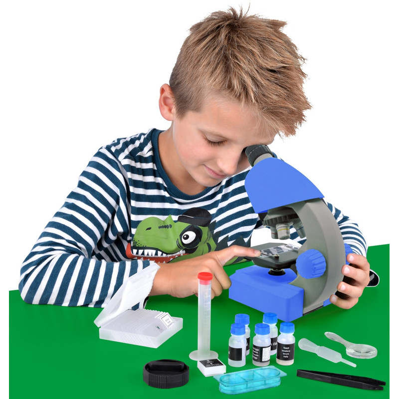 HURRISE Microscope de poche éclairé par LED Microscope pour enfants  80X-200X avec 12 lames 2 en 1, photo longue-vue Bleu - Cdiscount Appareil  Photo
