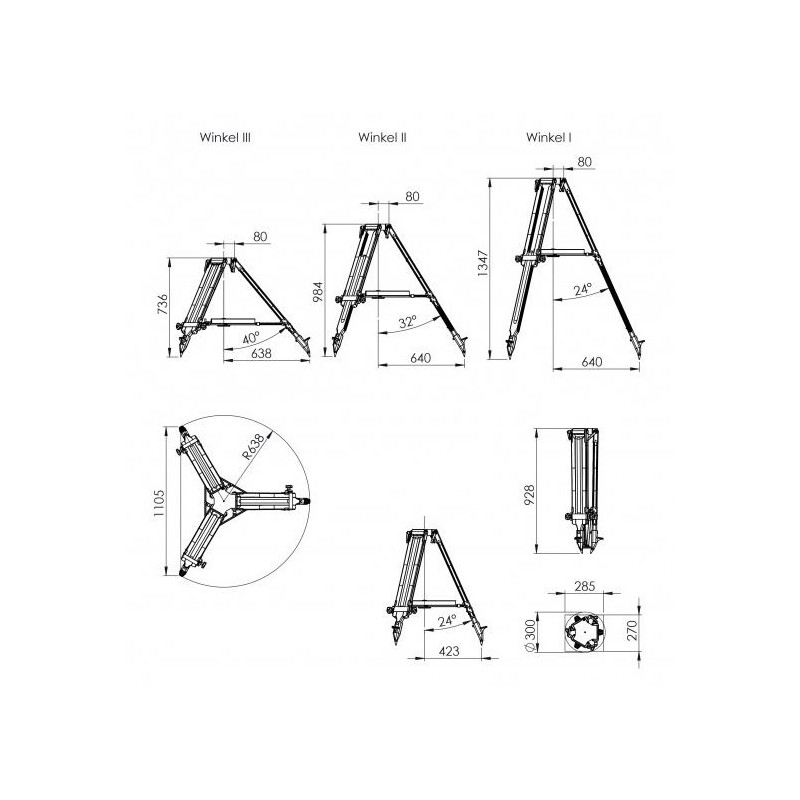 Trépied Berlebach Planet Skywatcher CQ350