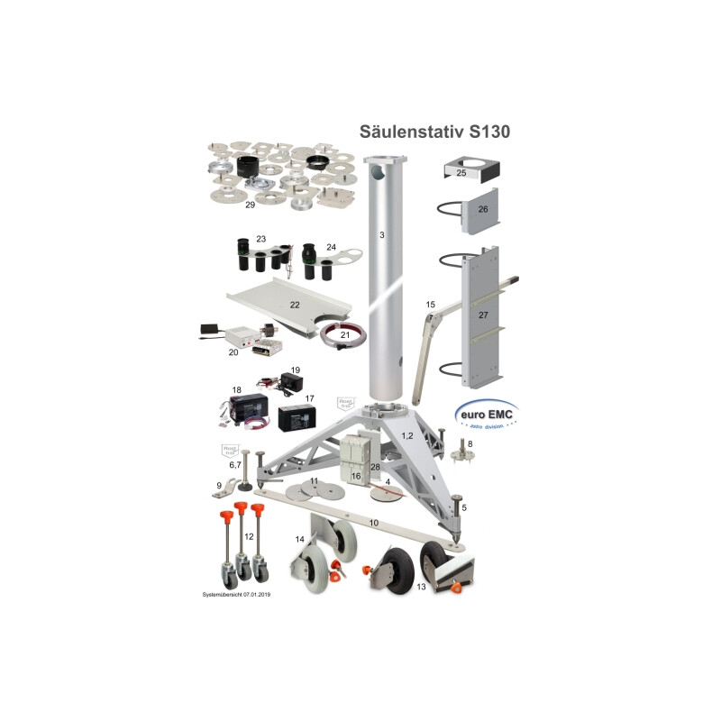 euro EMC Schelle zu Säulenstativ S130