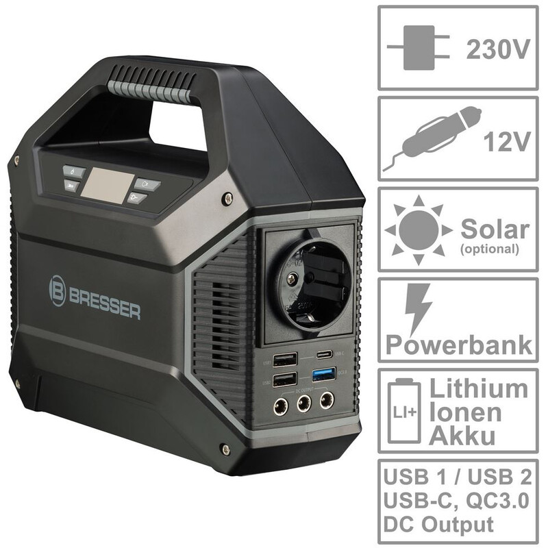 Bresser Mobile Power Station 100 Watt + Solar-Ladegerät 40 Watt