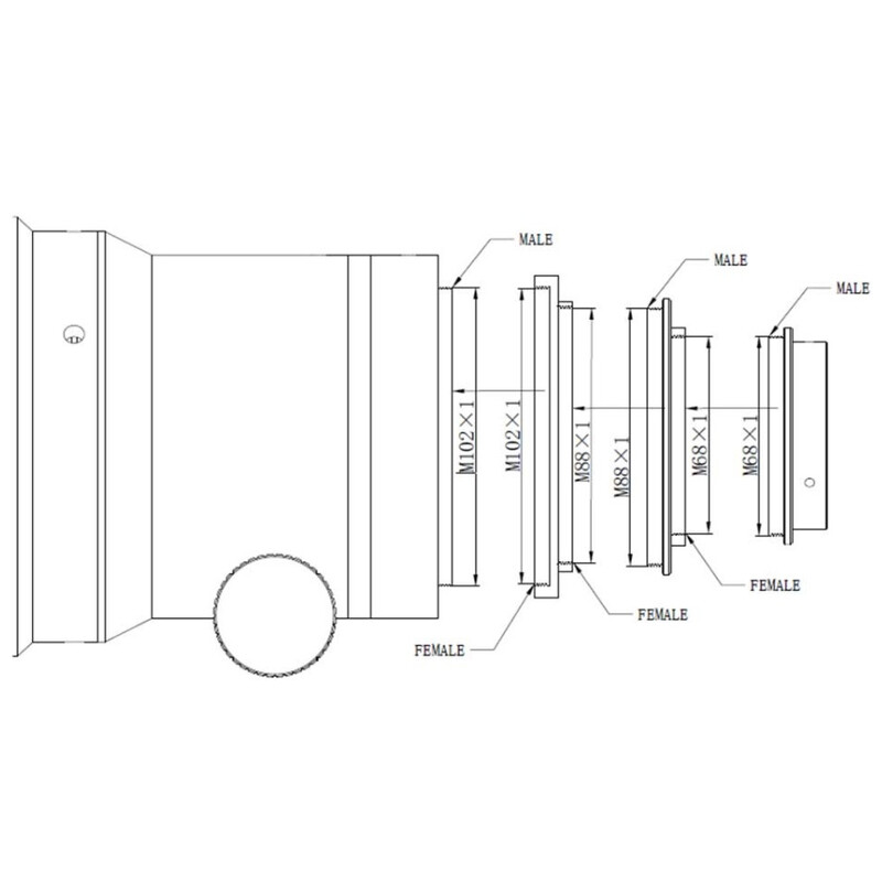 Omegon Apochromatischer Refraktor Pro APO AP 140/910 Triplet OTA