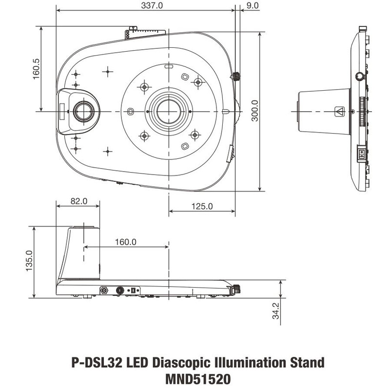 Statif à colonne Nikon P-DSL32 LED Plain Base for transmitted light with pillar