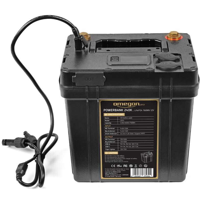 Omegon Pro Powerbank 240k LiFePO4 768Wh 12V