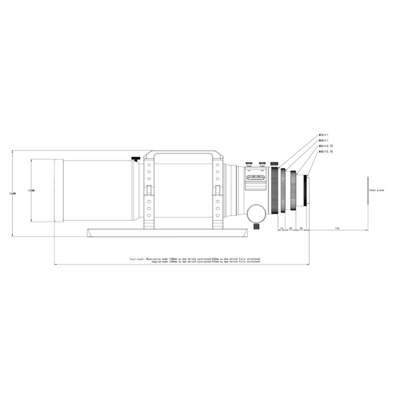 Lunette apochromatique Askar Apochromatischer Refraktor AP 80/600 80PHQ