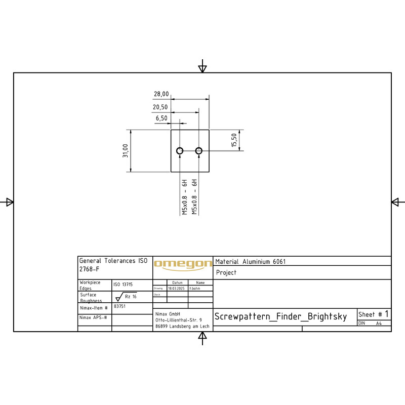 Jumelles Omegon Brightsky 30x100 - 90°