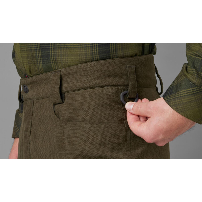Härkila Pantalon en cuir Driven Hunt HWS, vert saule/marron ombre, taille 50