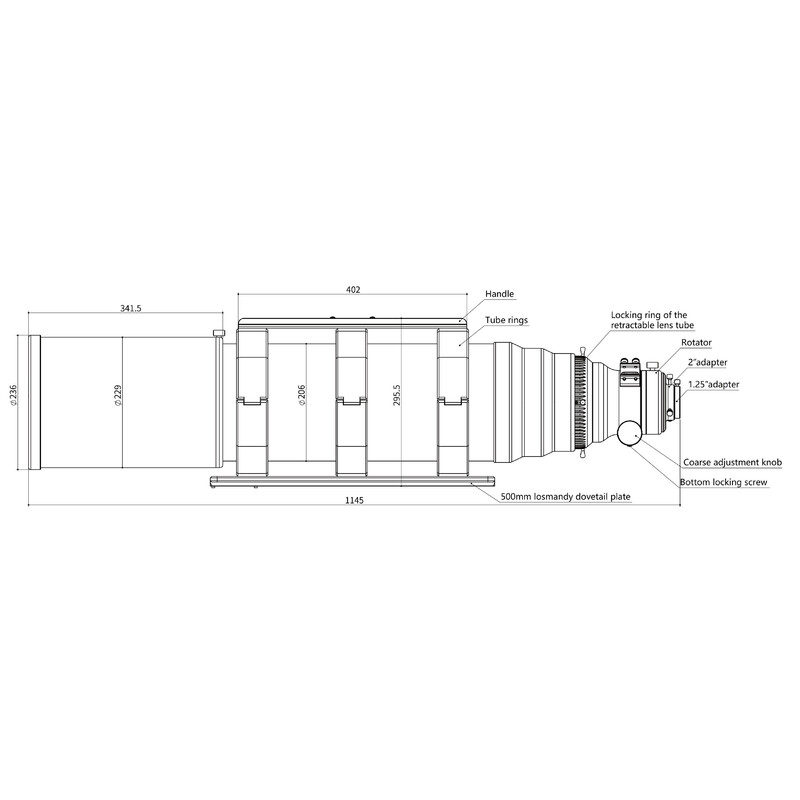 Lunette apochromatique Askar AP 203/1421 OTA