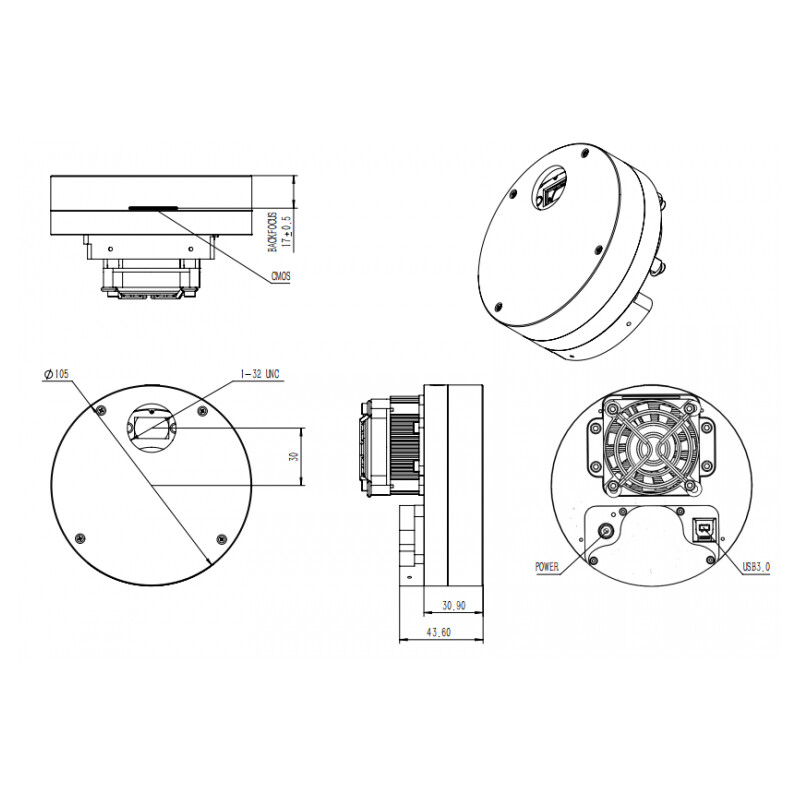 Caméra QHY miniCam8 Mono Combo